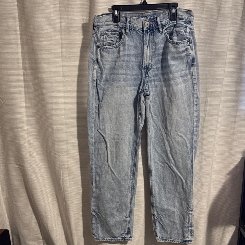 Classic Light Blue Jeans with Rainbow Pockets